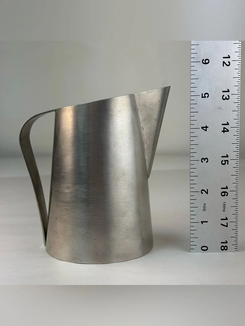 1970s Modern Design Pewter Pitcher Handmade by Ivan H. Crowell | Made in Canada